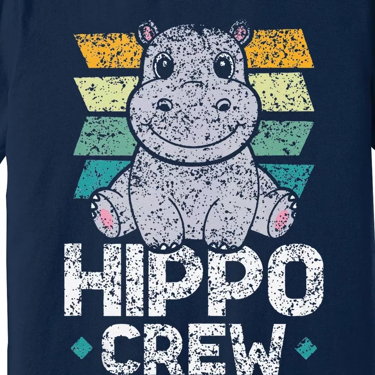 Hippo Crew Hippos Cute Saying Hippopotamus Hippo Premium T-Shirt