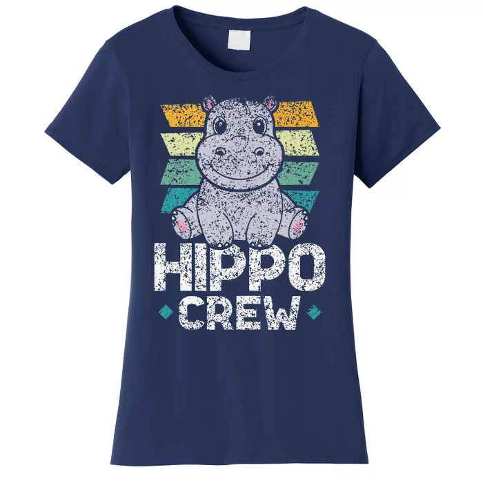 Hippo Crew Hippos Cute Saying Hippopotamus Hippo Women's T-Shirt