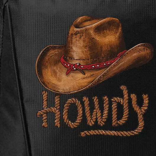 Howdy Cow Hat Howdy Rodeo Western Country Southern City Backpack