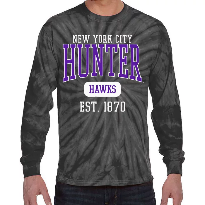 Hunter College Hawks Est. Date Tie-Dye Long Sleeve Shirt