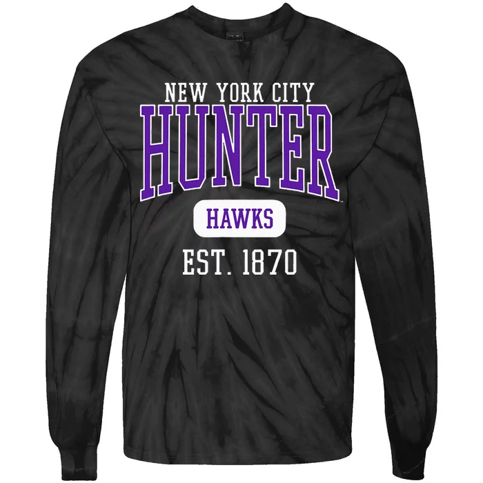 Hunter College Hawks Est. Date Tie-Dye Long Sleeve Shirt