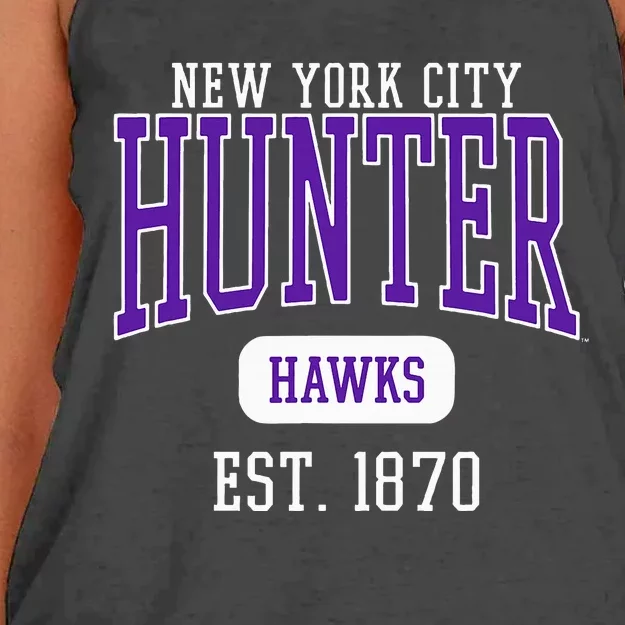 Hunter College Hawks Est. Date Women's Knotted Racerback Tank