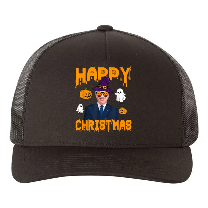 Happy Christmas Halloween Jokes Pumpkin Boo Funny Joe Biden Yupoong Adult 5-Panel Trucker Hat