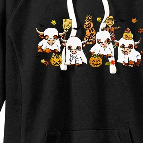 Highland Cow Halloween Women's Fleece Hoodie