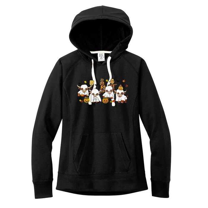 Highland Cow Halloween Women's Fleece Hoodie