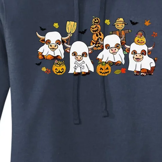 Highland Cow Halloween Women's Pullover Hoodie