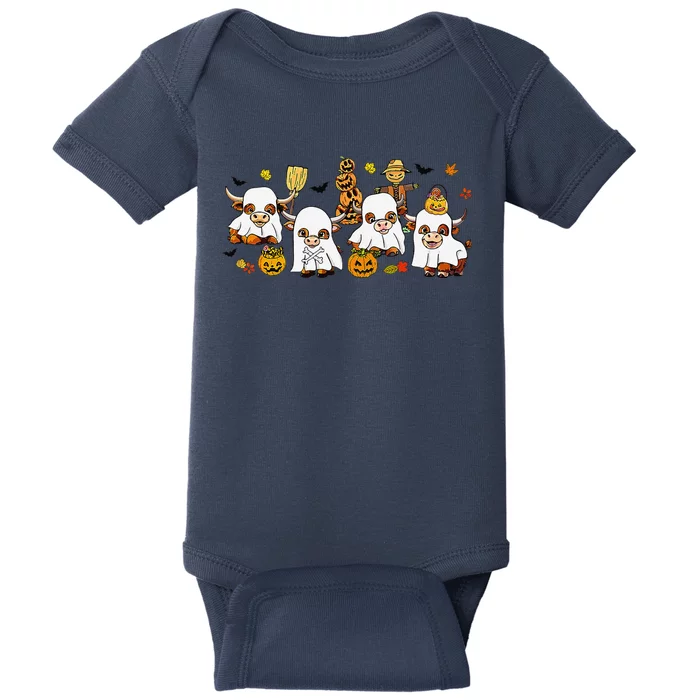 Highland Cow Halloween Baby Bodysuit