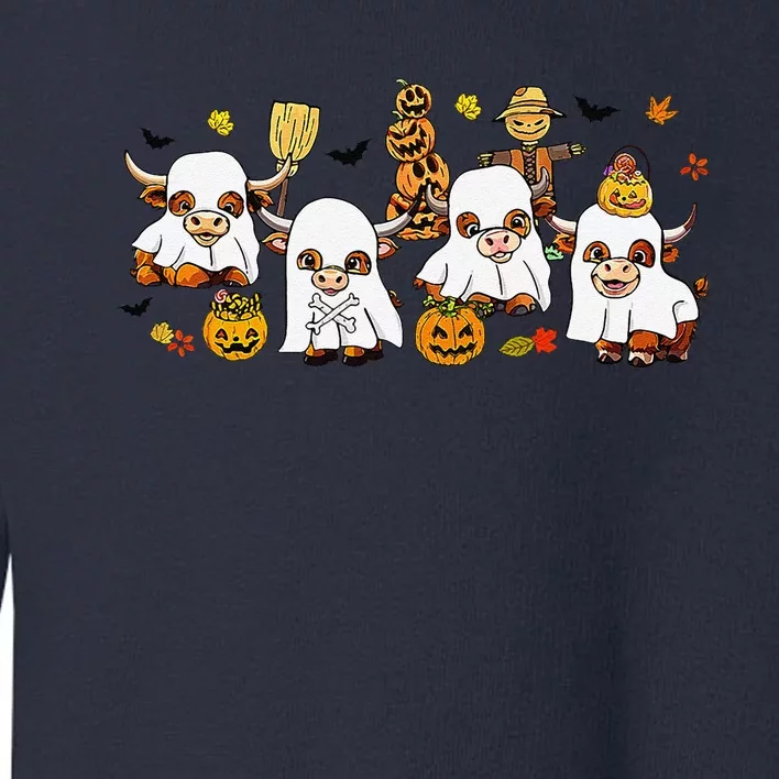 Highland Cow Halloween Toddler Sweatshirt