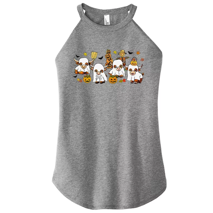 Highland Cow Halloween Women’s Perfect Tri Rocker Tank