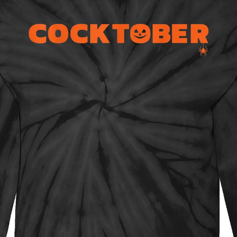 Happy Cocktober Halloween Costume Funny Halloween Tie-Dye Long Sleeve Shirt