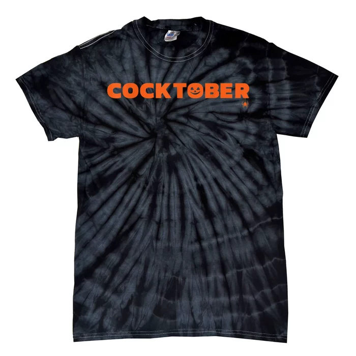 Happy Cocktober Halloween Costume Funny Halloween Tie-Dye T-Shirt