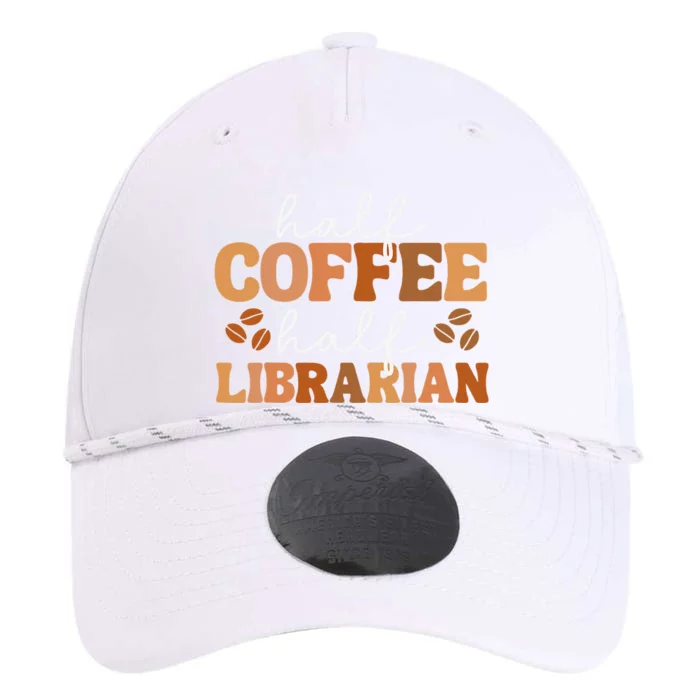 Half Coffee Half School Librarian For  Teacher Library Performance The Dyno Cap