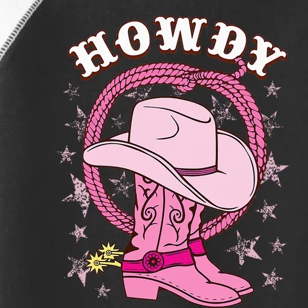 Howdy Cowboy Hat Boots Country Western Rodeo Toddler Fine Jersey T-Shirt