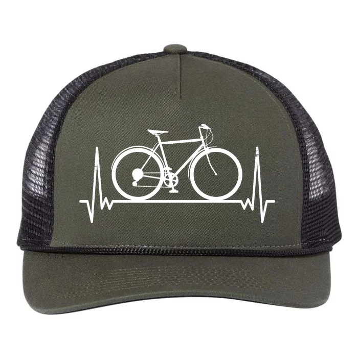 Heartbeat Cycling Retro Rope Trucker Hat Cap