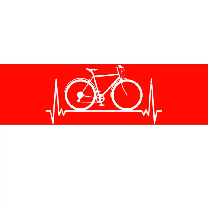 Heartbeat Cycling Bumper Sticker