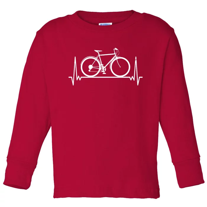 Heartbeat Cycling Toddler Long Sleeve Shirt