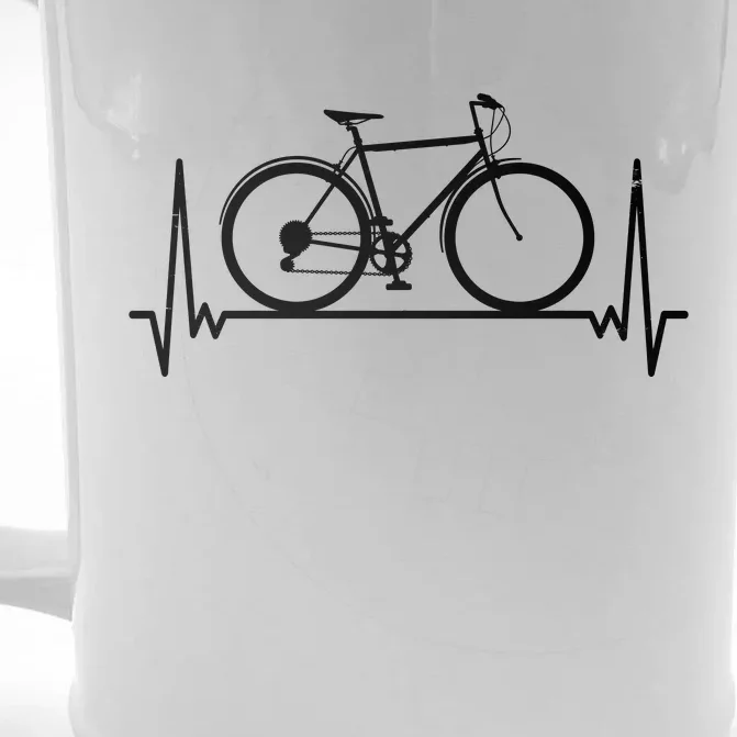 Heartbeat Cycling Front & Back Beer Stein