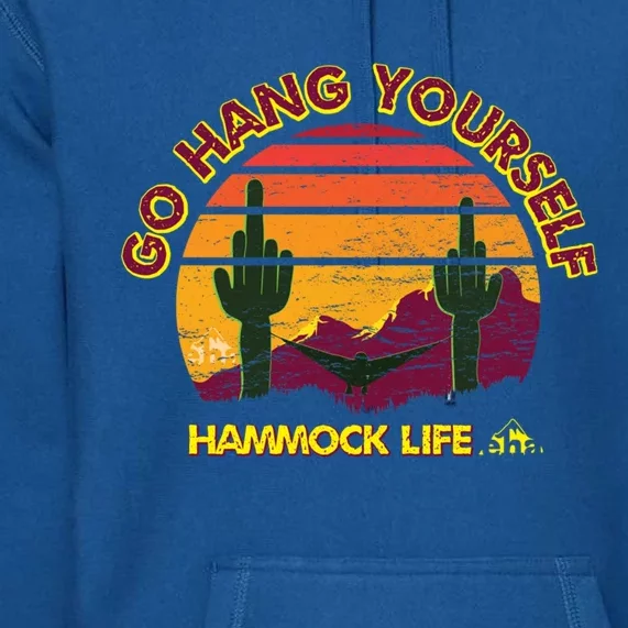 Hammock Camping Hang Yourself Hammock Life Camping Gift Premium Hoodie