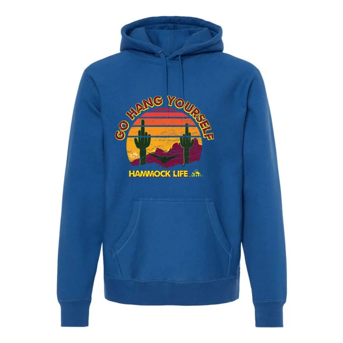 Hammock Camping Hang Yourself Hammock Life Camping Gift Premium Hoodie