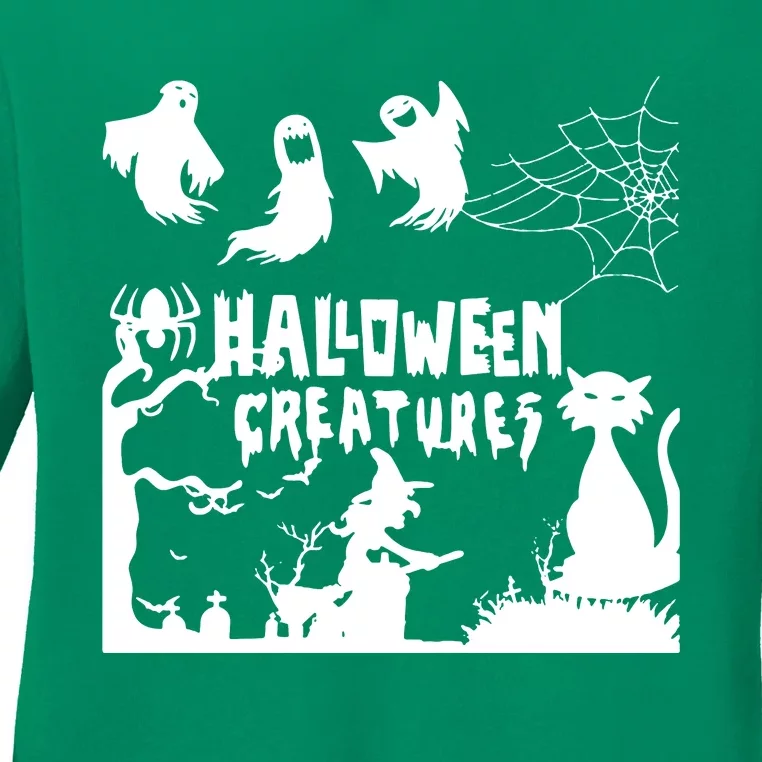 Halloween Creatures Ladies Long Sleeve Shirt