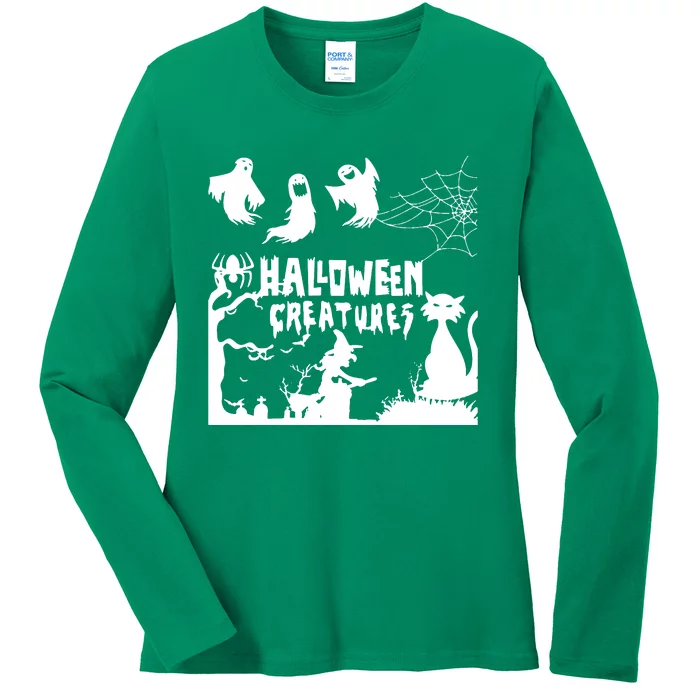 Halloween Creatures Ladies Long Sleeve Shirt