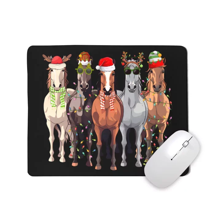 Horses Christmas Mousepad