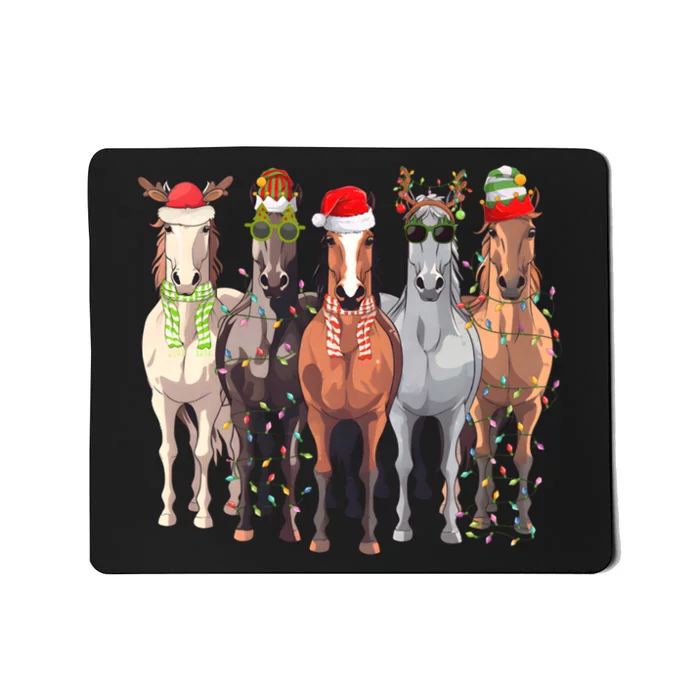 Horses Christmas Mousepad