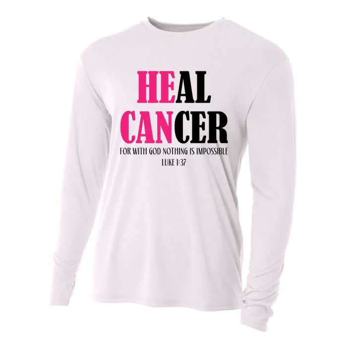 He Can Heal Cancer Cooling Performance Long Sleeve Crew