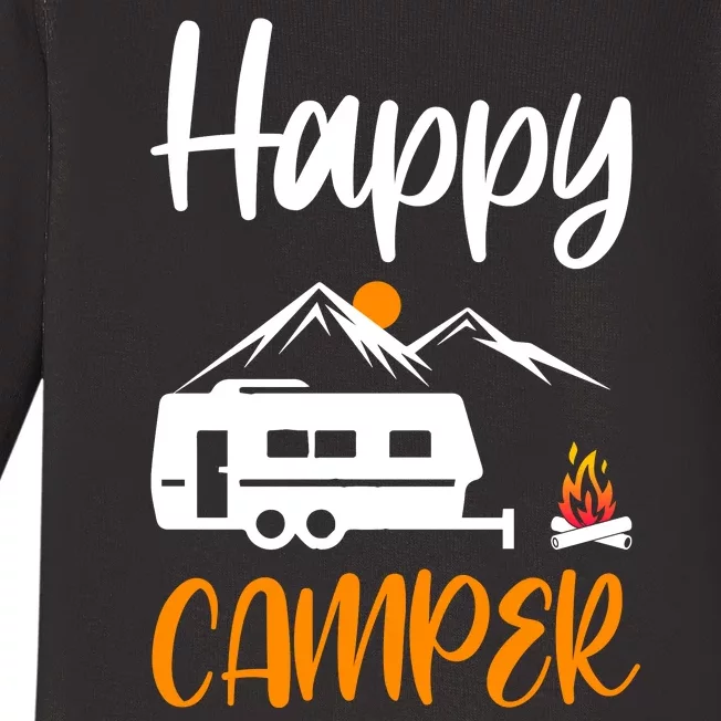 Happy Camper Baby Long Sleeve Bodysuit