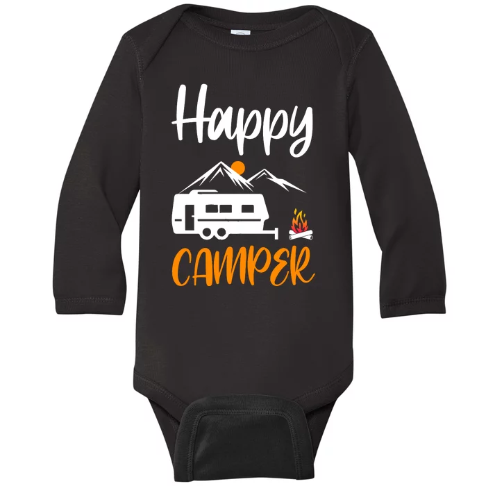 Happy Camper Baby Long Sleeve Bodysuit