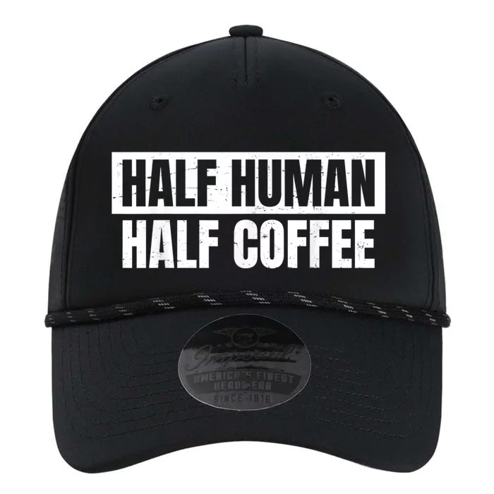 Half Coffee Half Human Espresso Barista Vintage Performance The Dyno Cap