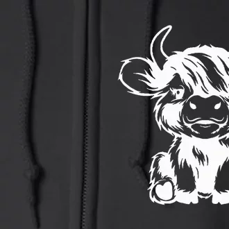 highland cow Full Zip Hoodie