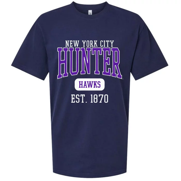 Hunter College Hawks Est. Date Sueded Cloud Jersey T-Shirt