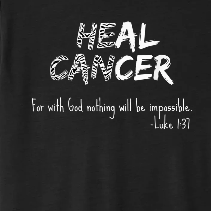 He Can Heal Cancer Christian / Zebra Print Rare Cancers ChromaSoft Performance T-Shirt