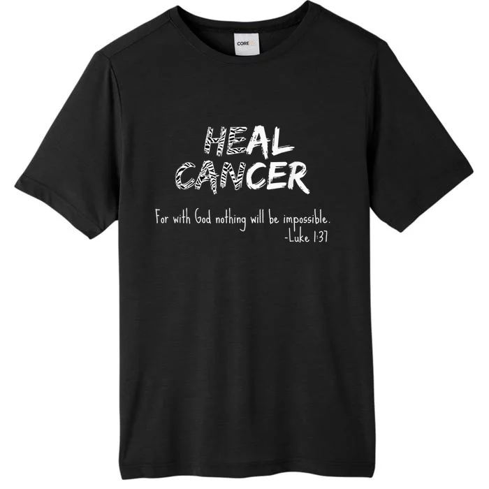 He Can Heal Cancer Christian / Zebra Print Rare Cancers ChromaSoft Performance T-Shirt