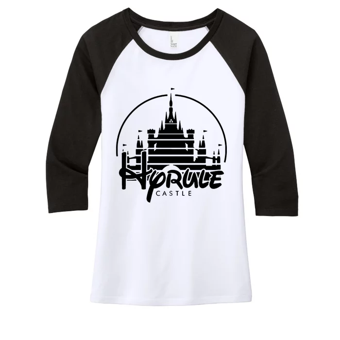 Hyrule Castle Women's Tri-Blend 3/4-Sleeve Raglan Shirt