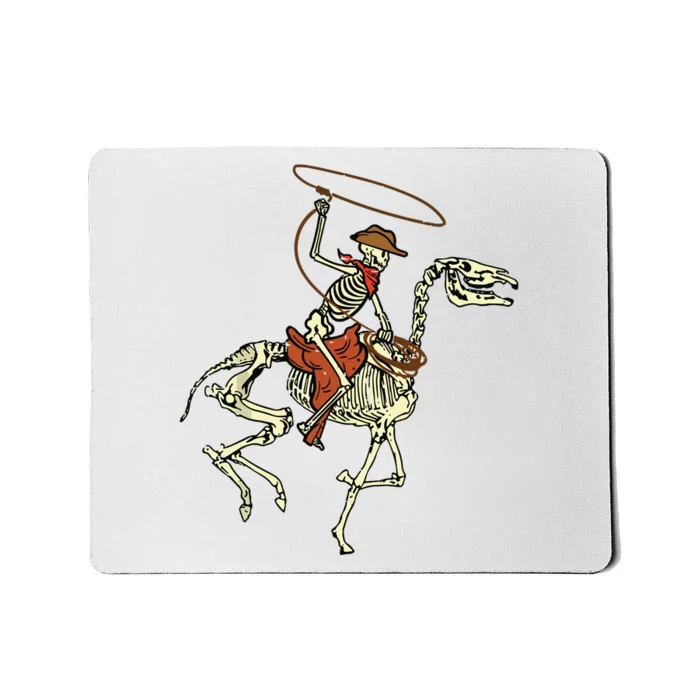 Halloween Cowboy Horse Skeleton Costume Boy Mousepad