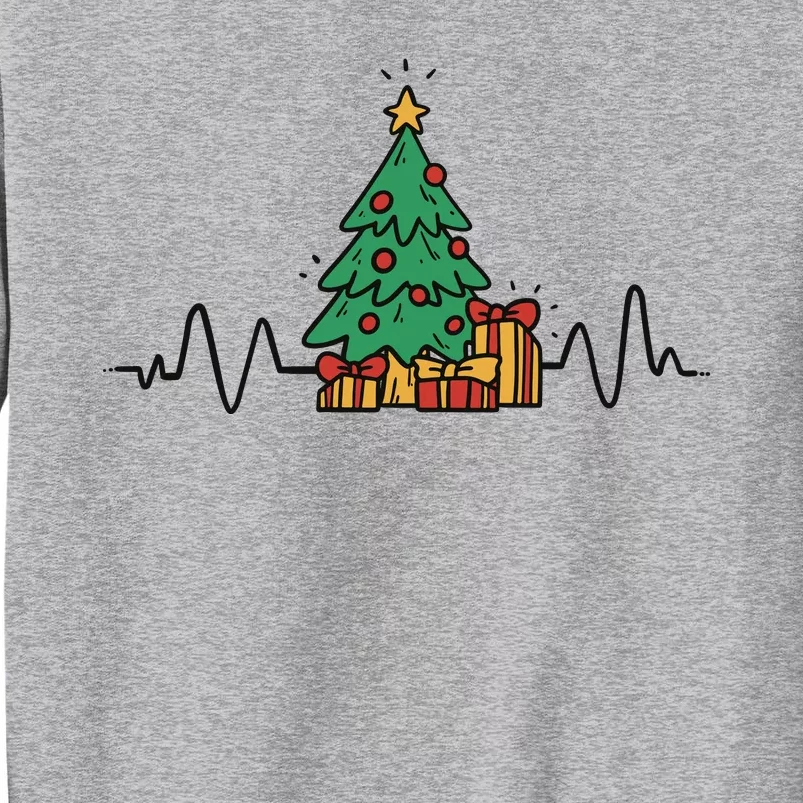 Heartbeat Christmas Holiday Tall Sweatshirt