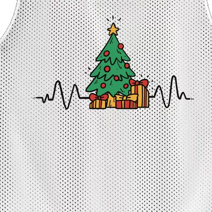 Heartbeat Christmas Holiday Mesh Reversible Basketball Jersey Tank