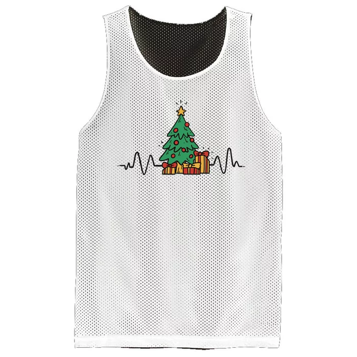 Heartbeat Christmas Holiday Mesh Reversible Basketball Jersey Tank