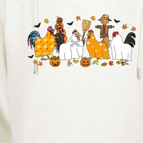 Hallowen Chicken Womens Funnel Neck Pullover Hood