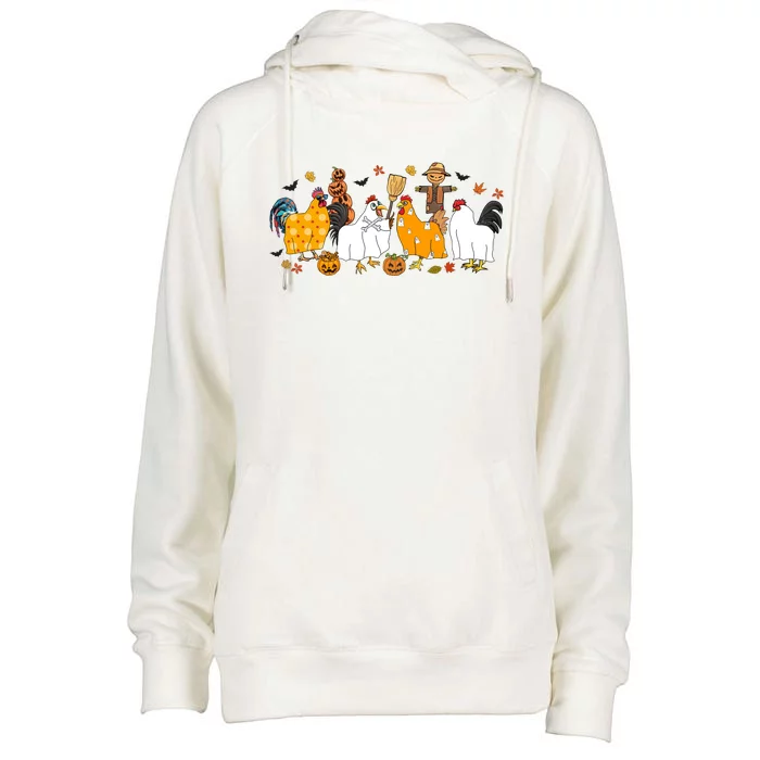 Hallowen Chicken Womens Funnel Neck Pullover Hood