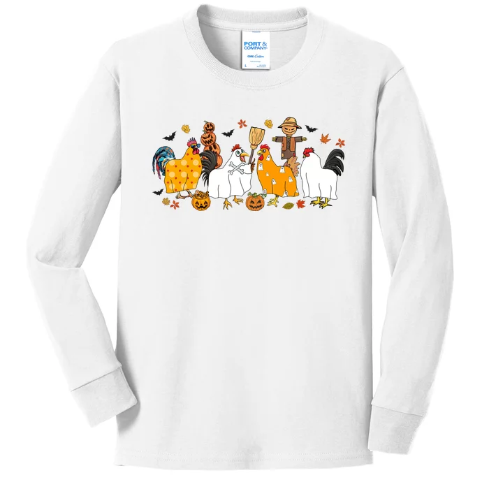 Hallowen Chicken Kids Long Sleeve Shirt