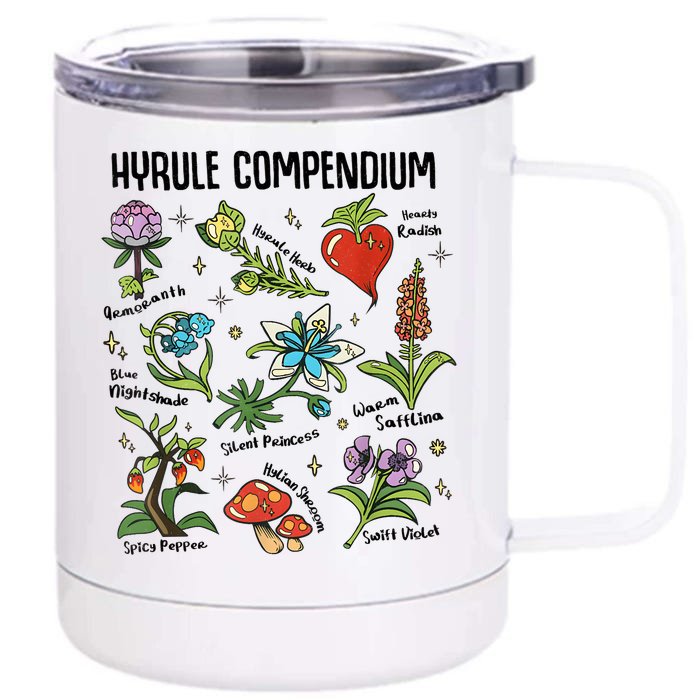 Hyrule Compendium Hyrule Floral Plants Front & Back 12oz Stainless Steel Tumbler Cup