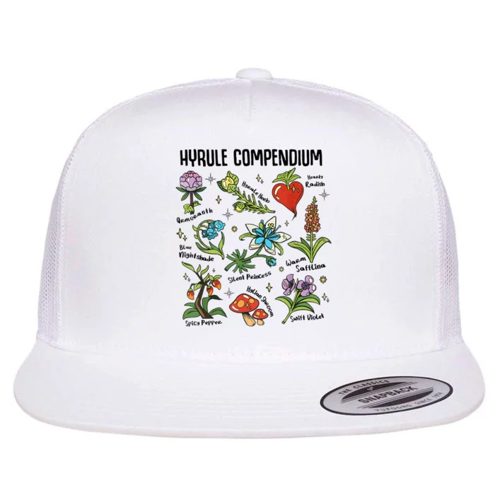 Hyrule Compendium Hyrule Floral Plants Flat Bill Trucker Hat