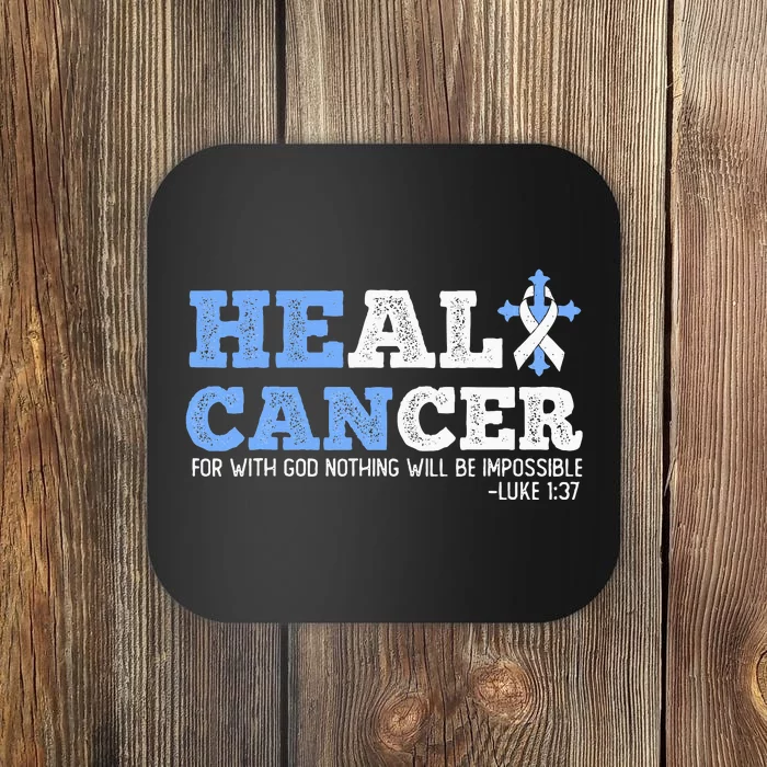 He Can Heal Cancer Lung Cancer Awareness Christian Religious Coaster