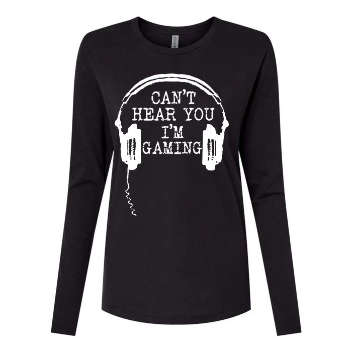 Headset CanT Hear You IM Gaming Womens Cotton Relaxed Long Sleeve T-Shirt