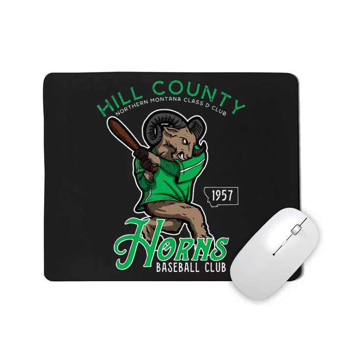 Hill County Horns Retro Minor League Baseball Team Mousepad