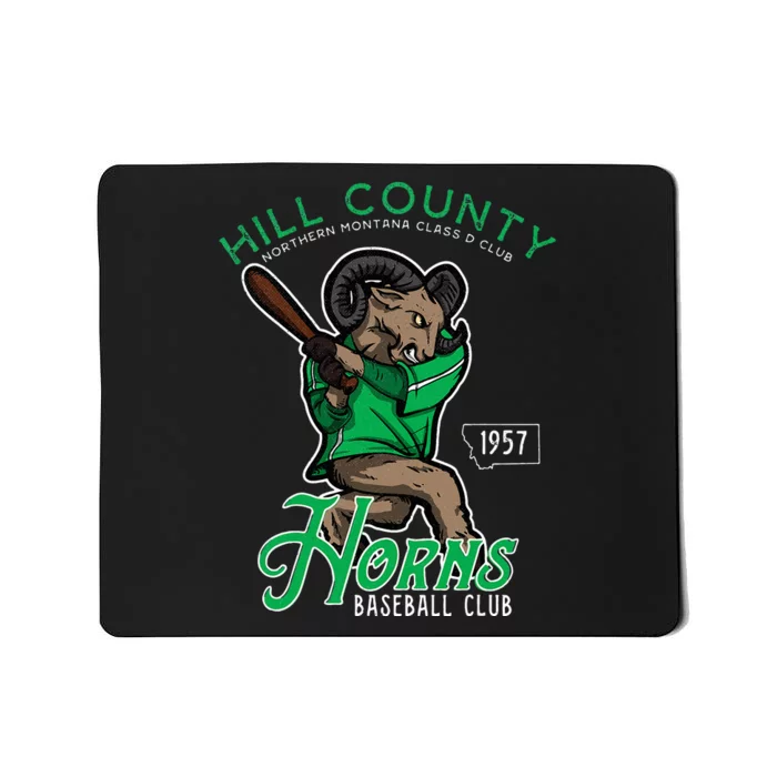 Hill County Horns Retro Minor League Baseball Team Mousepad