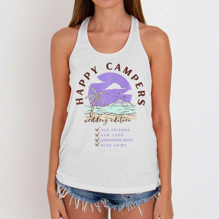 Happy Campers Women's Knotted Racerback Tank